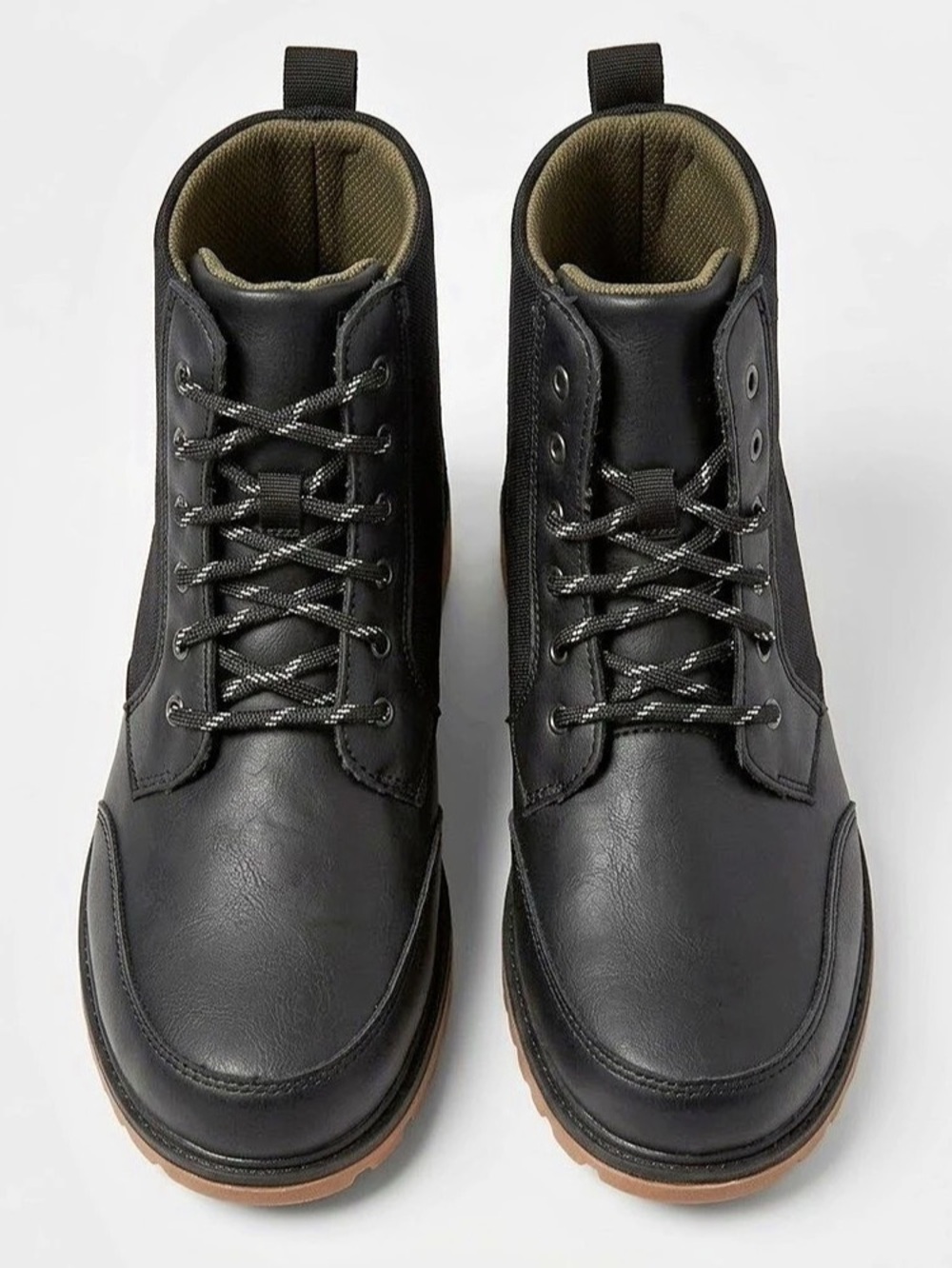 Wonder Nation Little & Big Boys Hiker Boots Black & Brown US 4